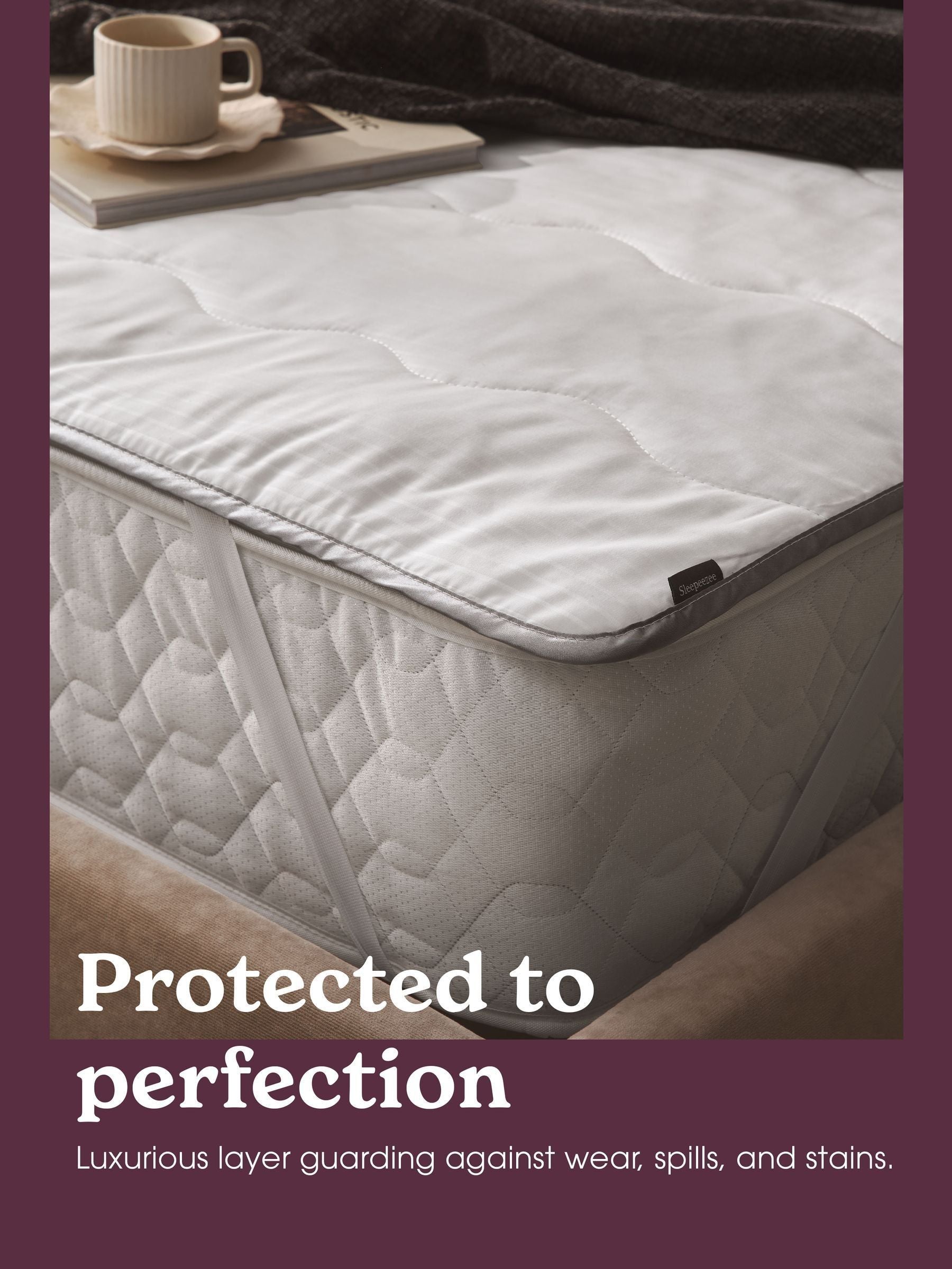 Sleepeezee quilted hypoallergenic mattress protector, imported from the UK