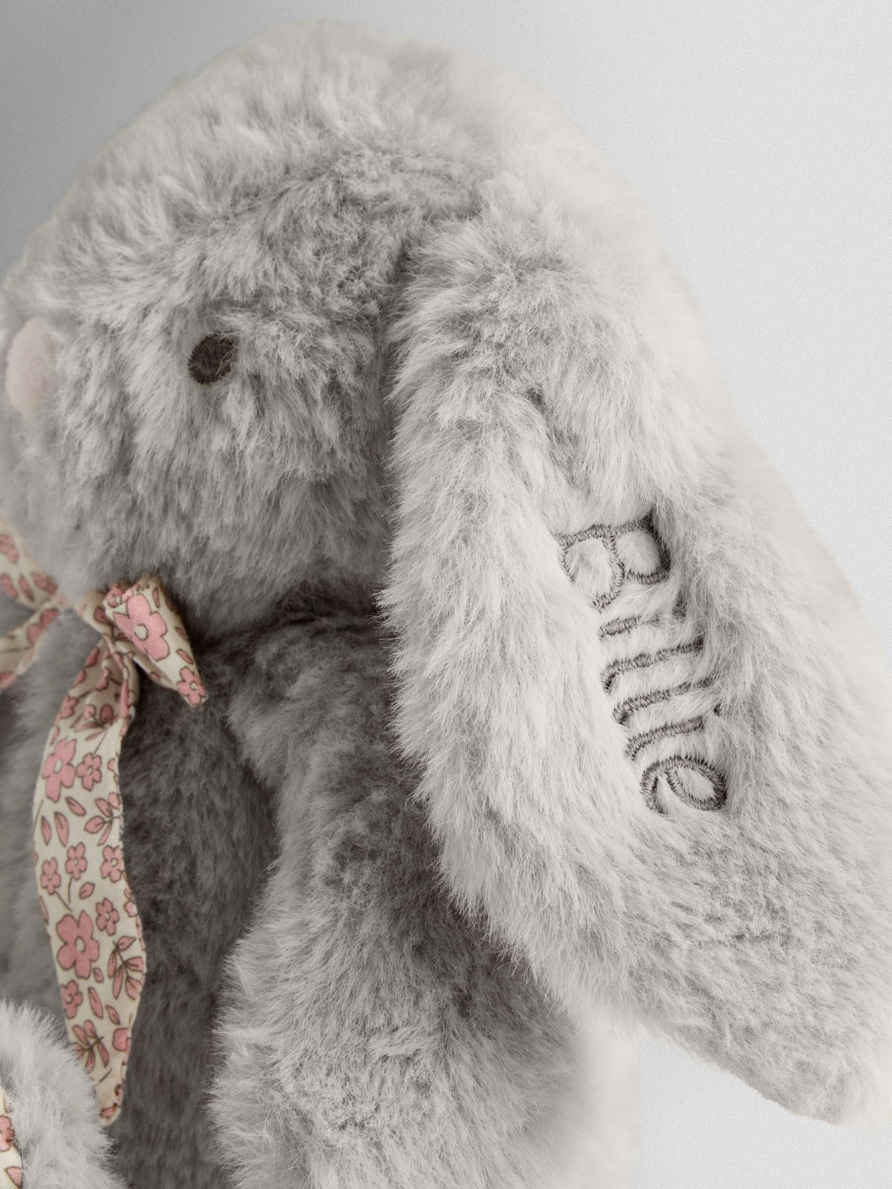 JoJo Billie Bunny personalised soft toy, floral ears, small (British brand)