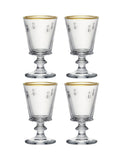 La Rochère bee gold-rimmed wine glasses 24cl (British brand)