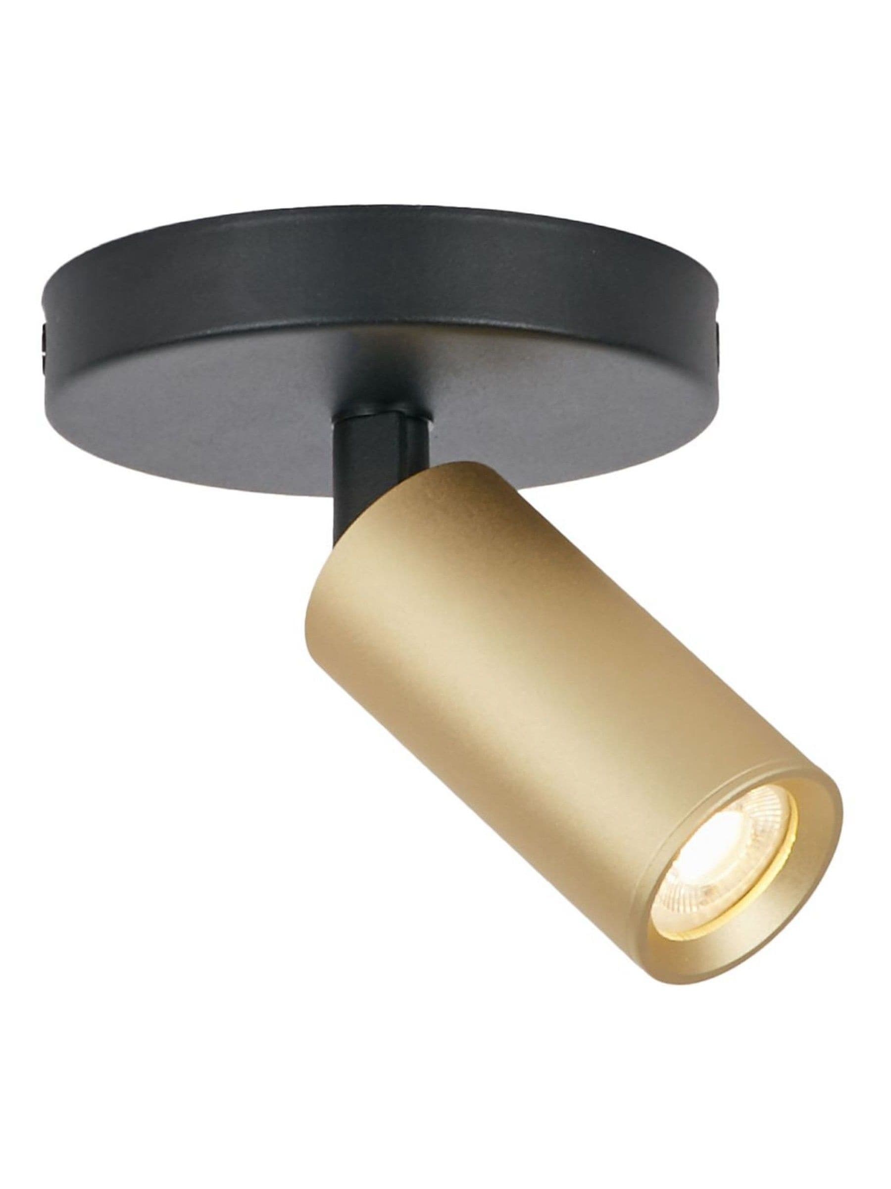Searchlight gold and black mini GU10 spotlight 13.5cm - British product