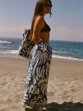 SlowTide Green Sun Dazed Cotton Artistic Beach Towel, 30 x 60 in