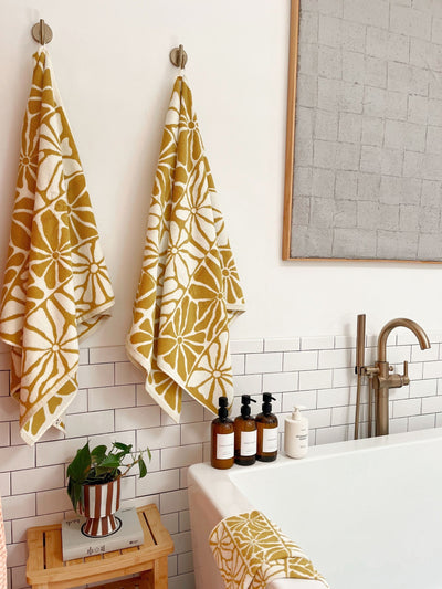 Next SlowTide Ciao Zen Mustard Bath Sheet Towel- Buy online at McGrocer
