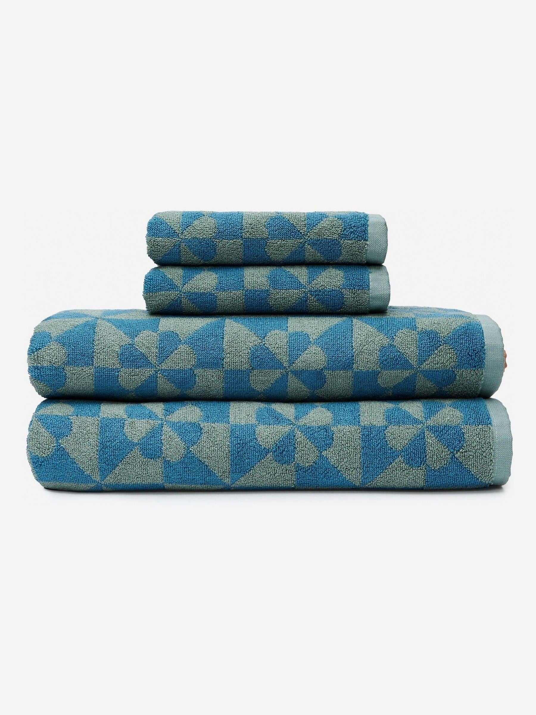 SlowTide Dusty Blue Bex bath sheet towel (British brand)