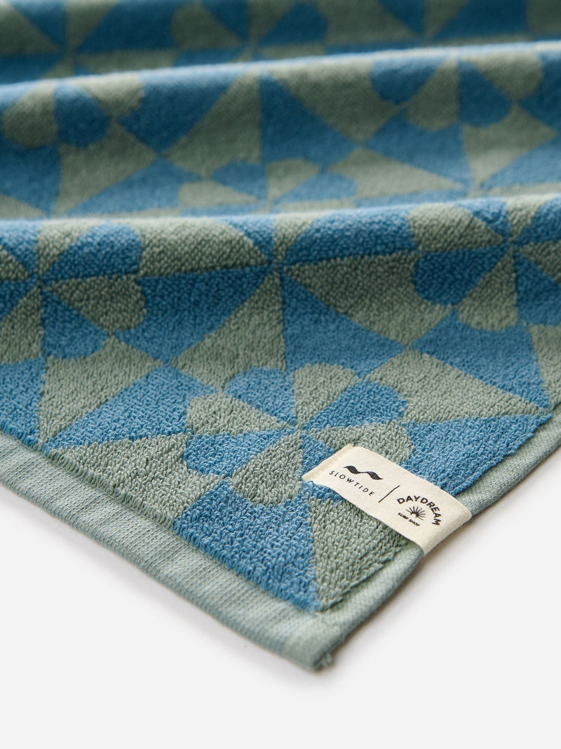 SlowTide Dusty Blue Bex bath sheet towel (British brand)