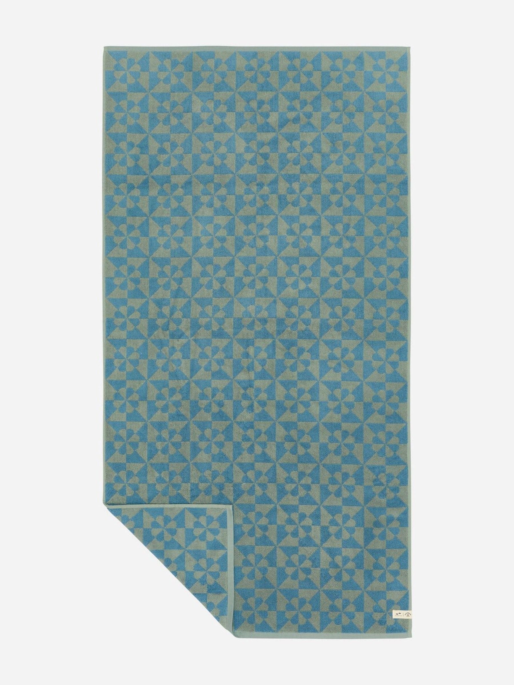 SlowTide Dusty Blue Bex bath sheet towel (British brand)