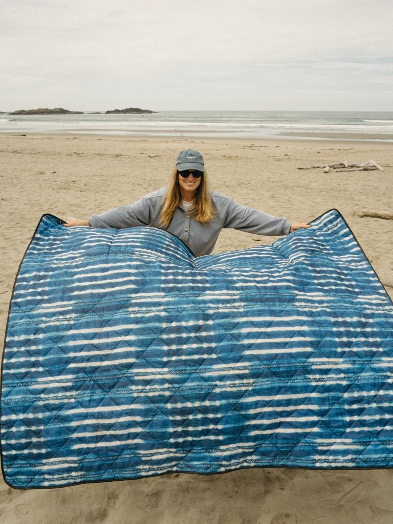 SlowTide Indigo Koko picnic blanket (British brand)