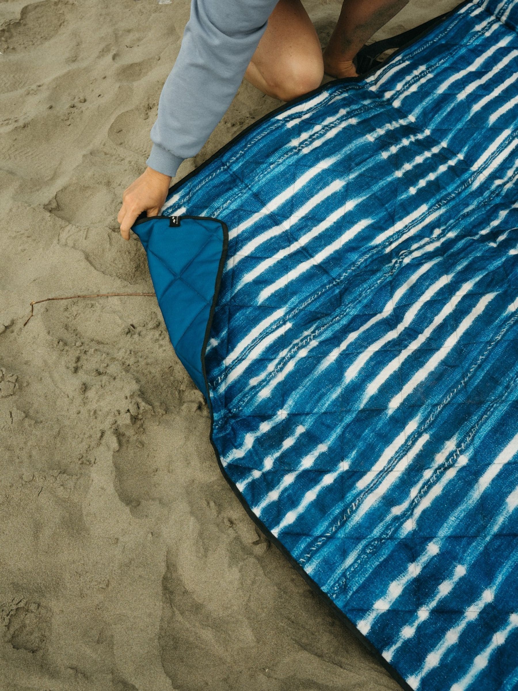 SlowTide Indigo Koko picnic blanket (British brand)