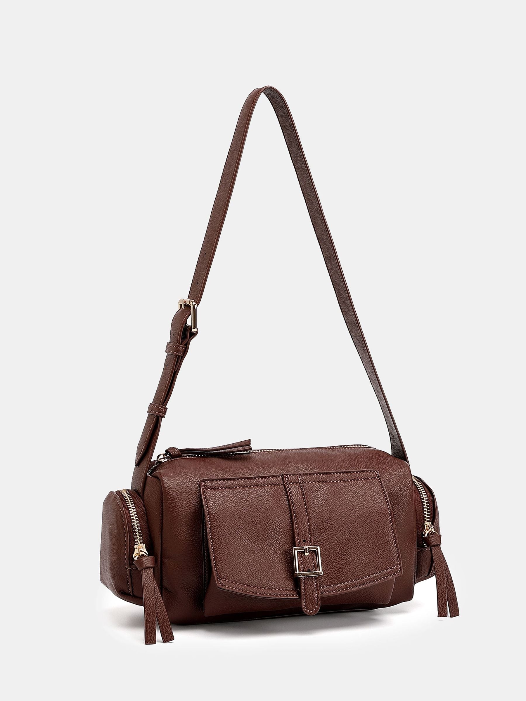 Novo White Alexandria multi pocket shoulder bag, UK version