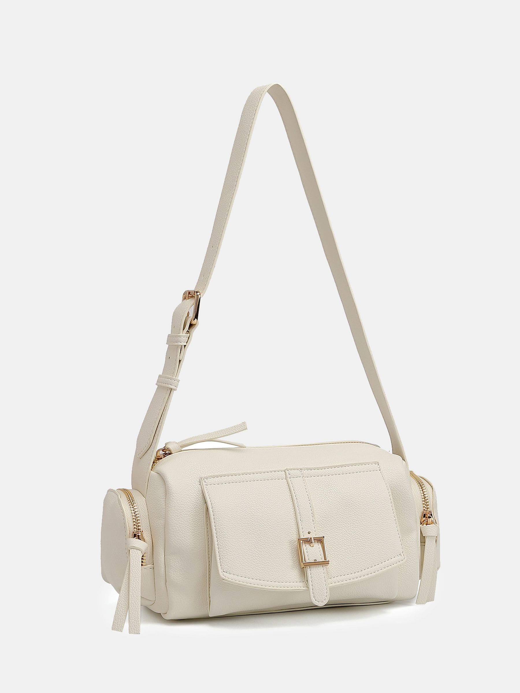 Novo White Alexandria multi pocket shoulder bag, UK version