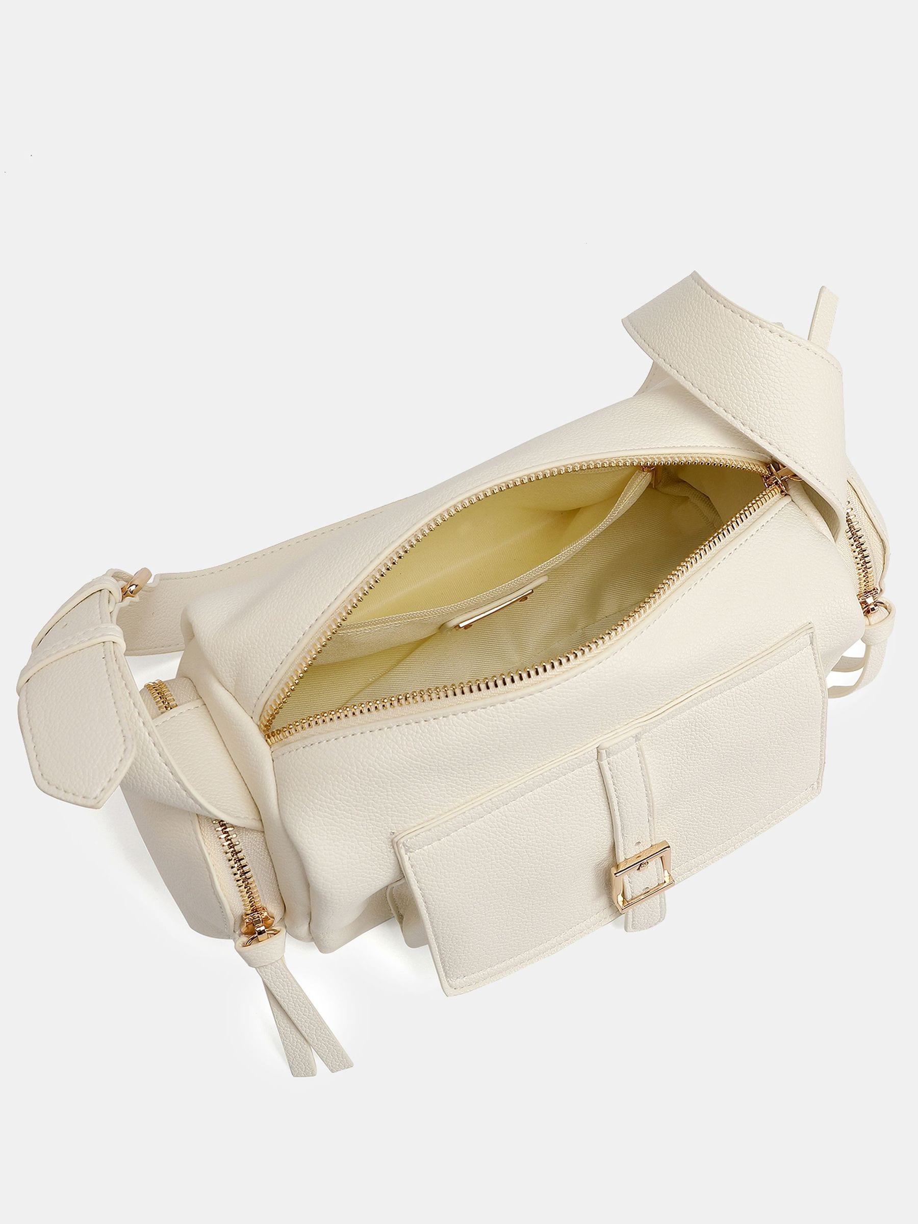 Novo White Alexandria multi pocket shoulder bag, UK version