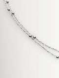 Missoma silver double chain necklace with bobble detailing - British product
