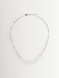 Missoma silver double chain necklace with bobble detailing - British product