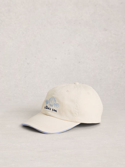 Next White Stuff Natural Embroidered Shell Cap- Buy online at McGrocer
