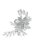 Jon Richard silver tone Darcey pave leaf slide (British brand)