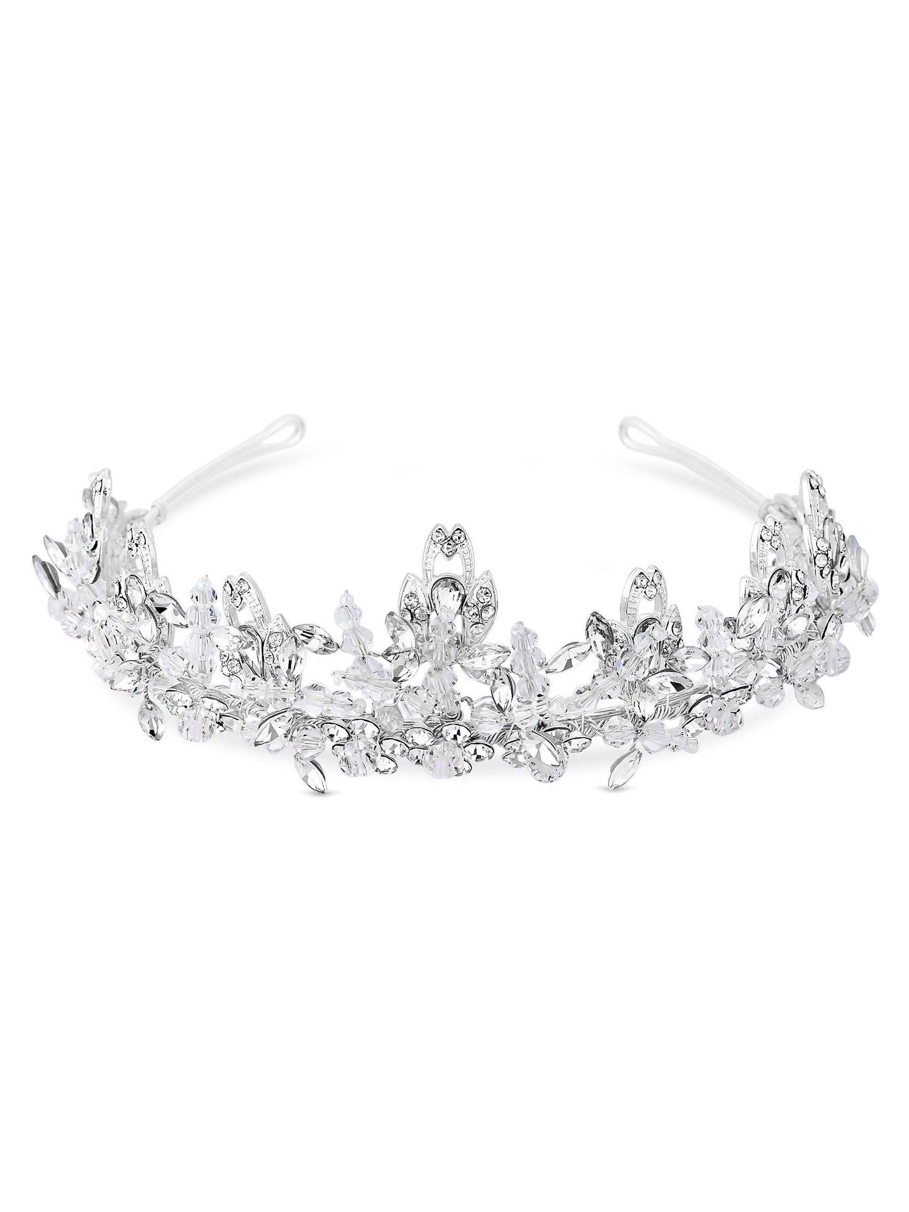Jon Richard silver tone crystal tiara - British product