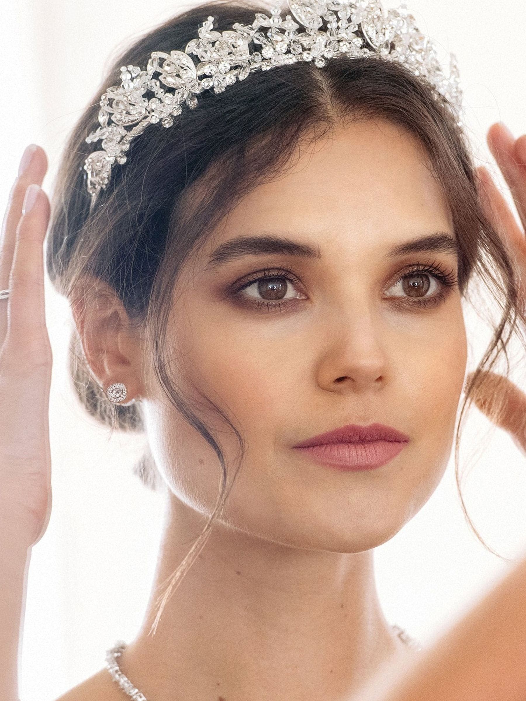 Jon Richard silver tone crystal tiara - British product