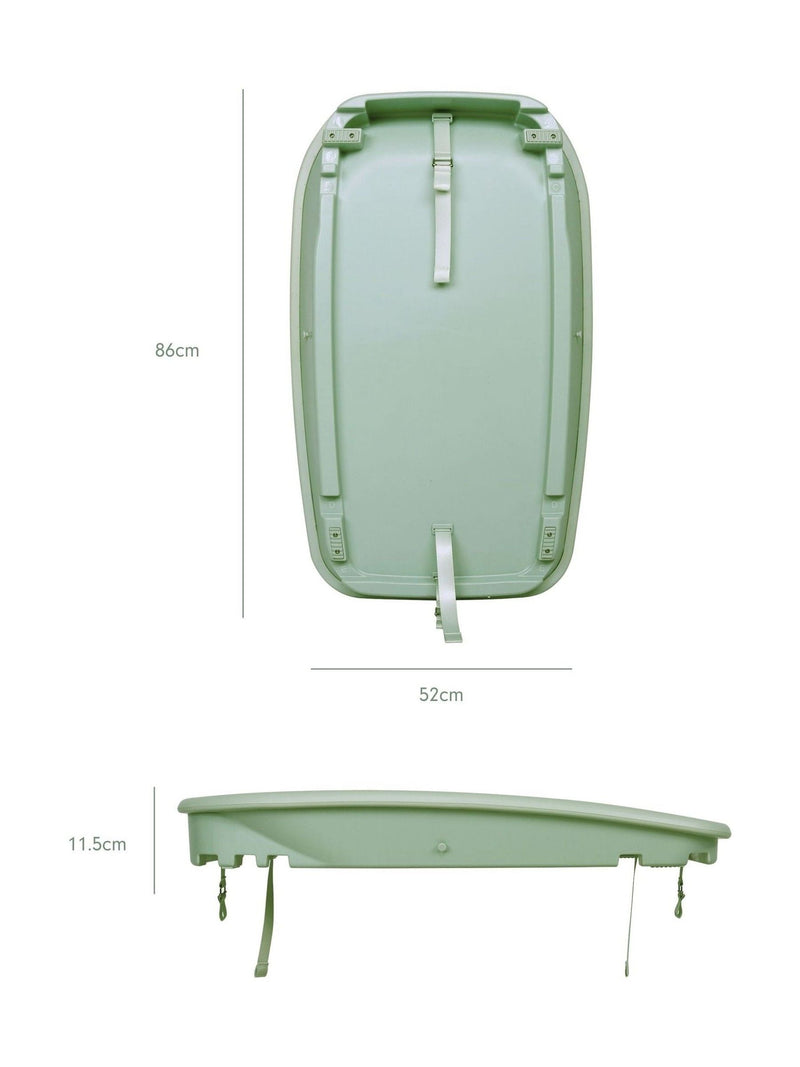 Tutti Bambini Green Cushi baby changing mat, imported from the UK