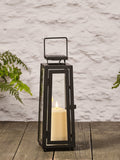Lights4fun Black Porto solar lantern 29.5cm, UK version