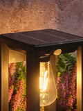 Lights4fun black solar outdoor wall light with sensor (British brand)