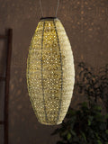 Lights4fun green Moroccan hanging solar lantern, imported from the UK