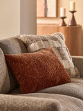 Orange 40 x 59cm Chenille Pebble Cushion