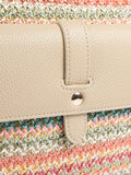 Pavers cream stripey cross-body bag - British product