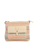 Pavers cream stripey cross-body bag - British product