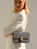 Apatchy Flora suede top handle bag denim blue, imported from the UK