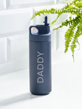 Loveabode navy straw water bottle 500ml (British brand)