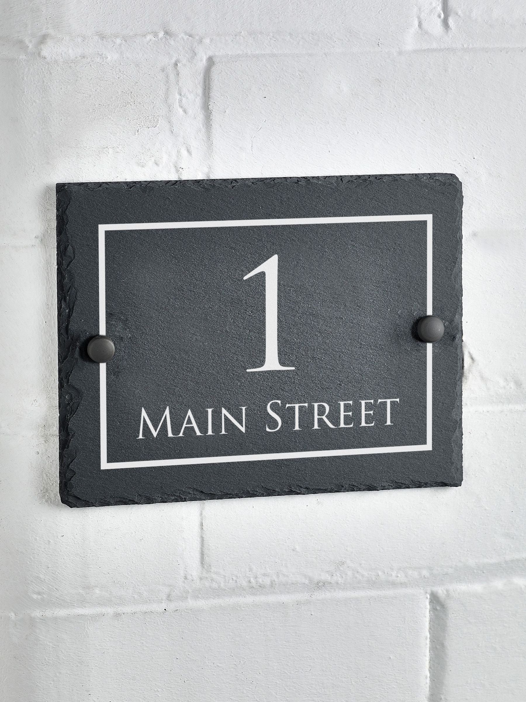 Loveabode personalised rustic slate sign 20x15cm, imported from the UK