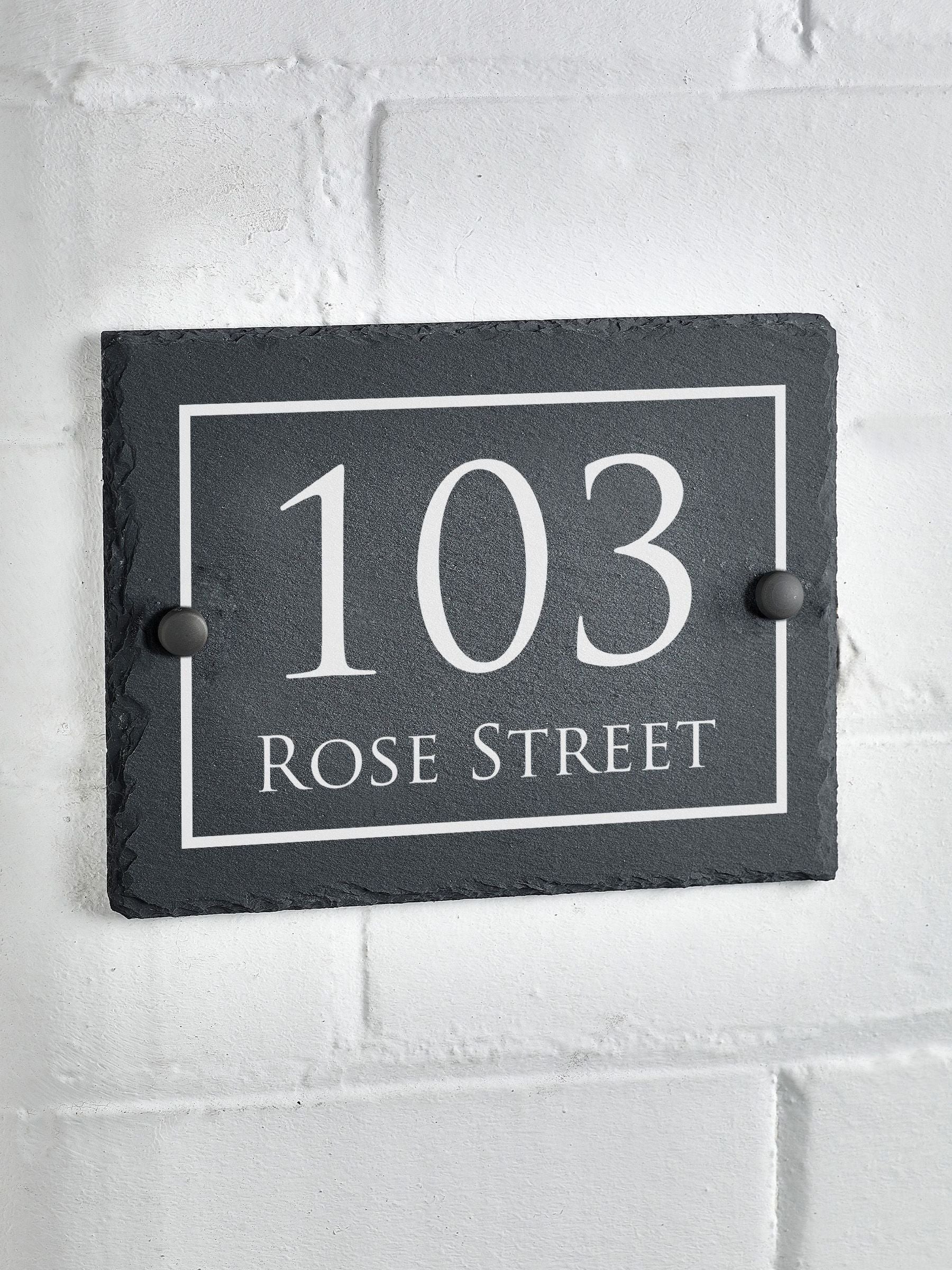 Loveabode personalised rustic slate sign 20x15cm, imported from the UK