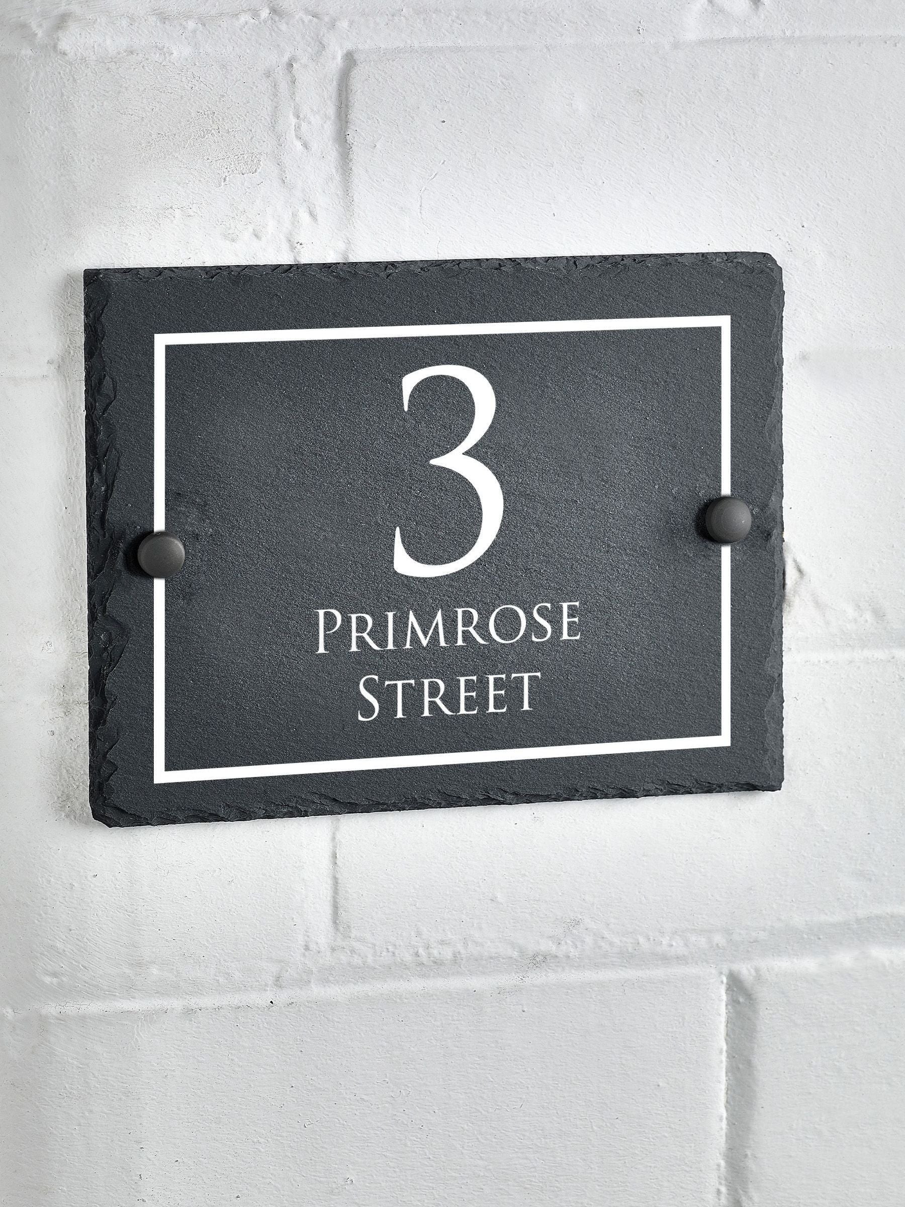 Loveabode personalised rustic slate sign 20x15cm, imported from the UK