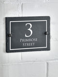 Loveabode personalised rustic slate sign 20x15cm, imported from the UK
