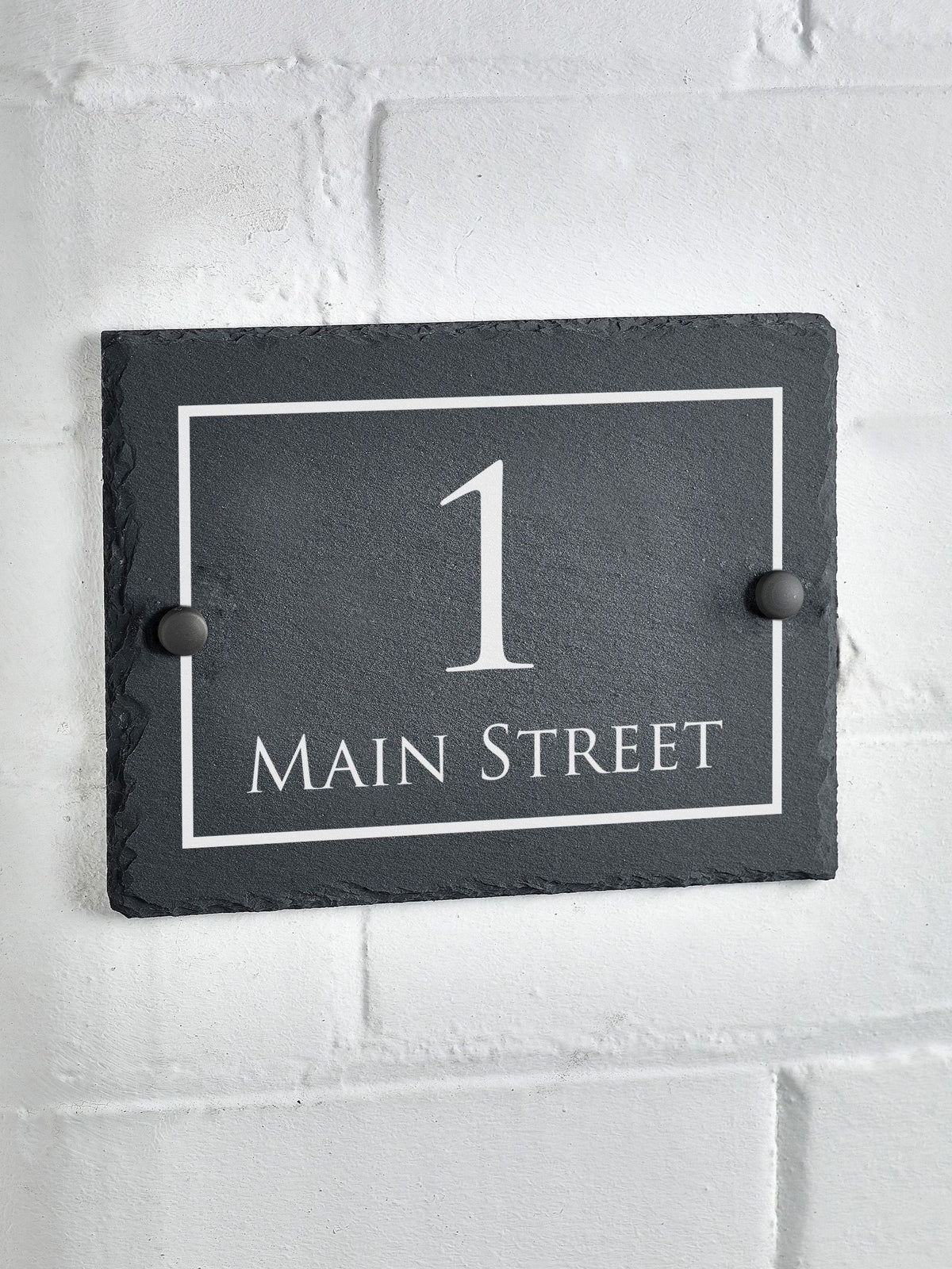 Loveabode personalised rustic slate sign 20x15cm, imported from the UK