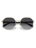 COACH gold irregular sunglasses with shiny frame and grey lenses - British product