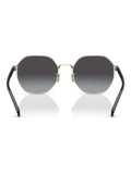 COACH gold irregular sunglasses with shiny frame and grey lenses - British product