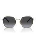 COACH gold irregular sunglasses with shiny frame and grey lenses - British product