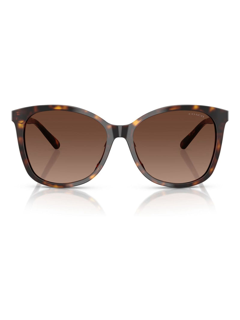 Coach square sunglasses dark tortoise brown gradient lenses (British brand)