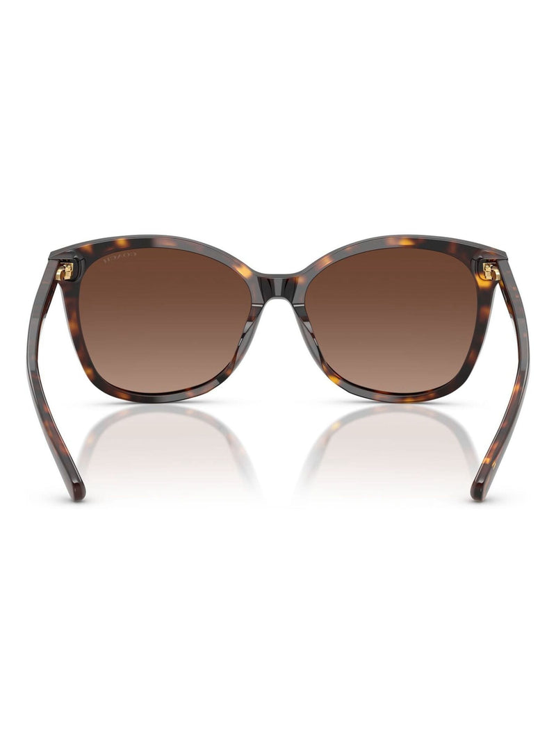 Coach square sunglasses dark tortoise brown gradient lenses (British brand)