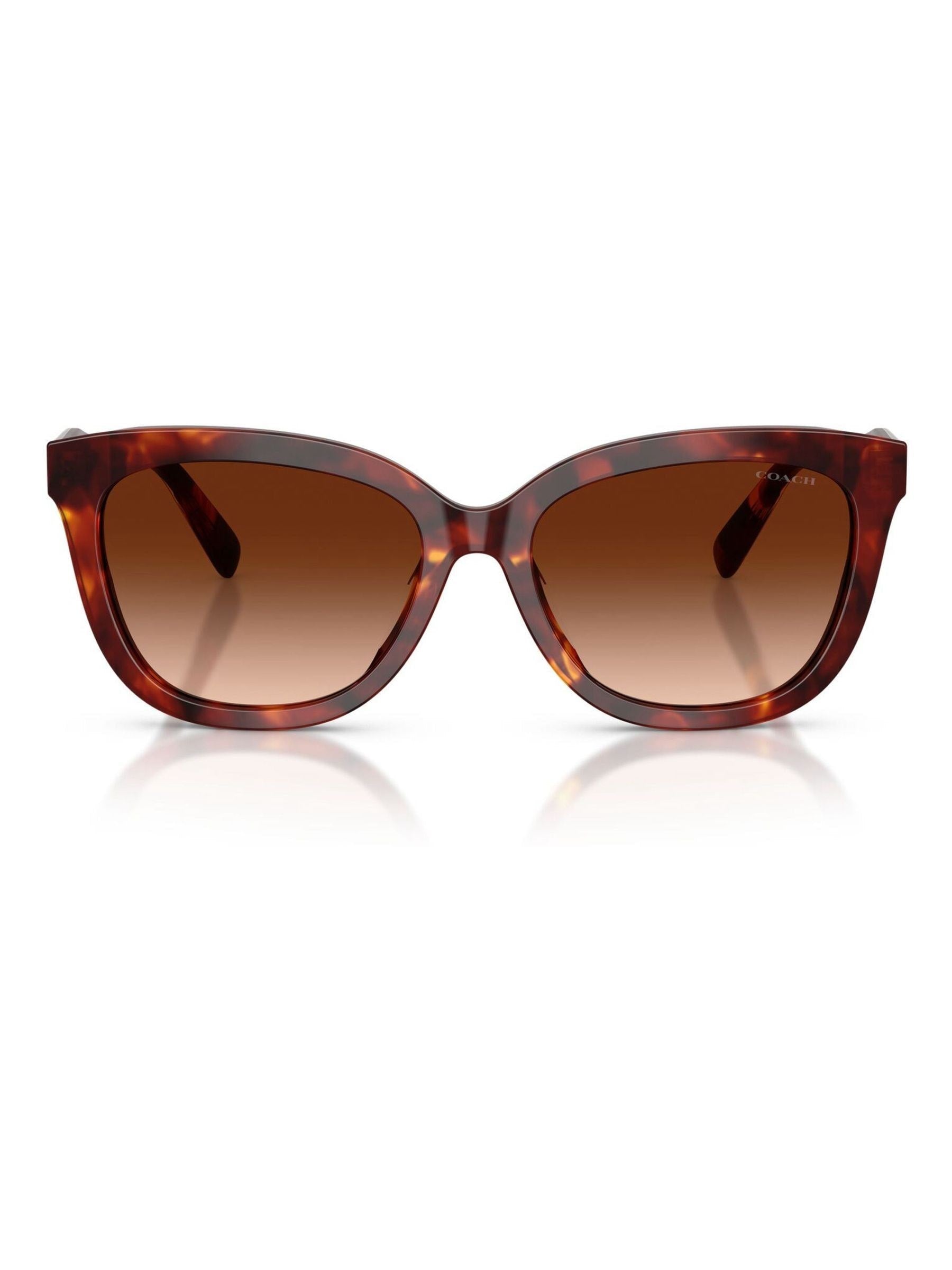 Coach brown square sunglasses with gradient lenses (British brand)