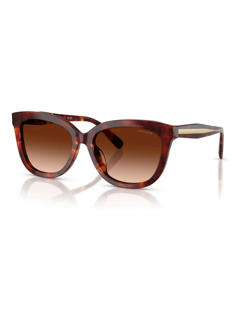 Coach brown square sunglasses with gradient lenses (British brand)