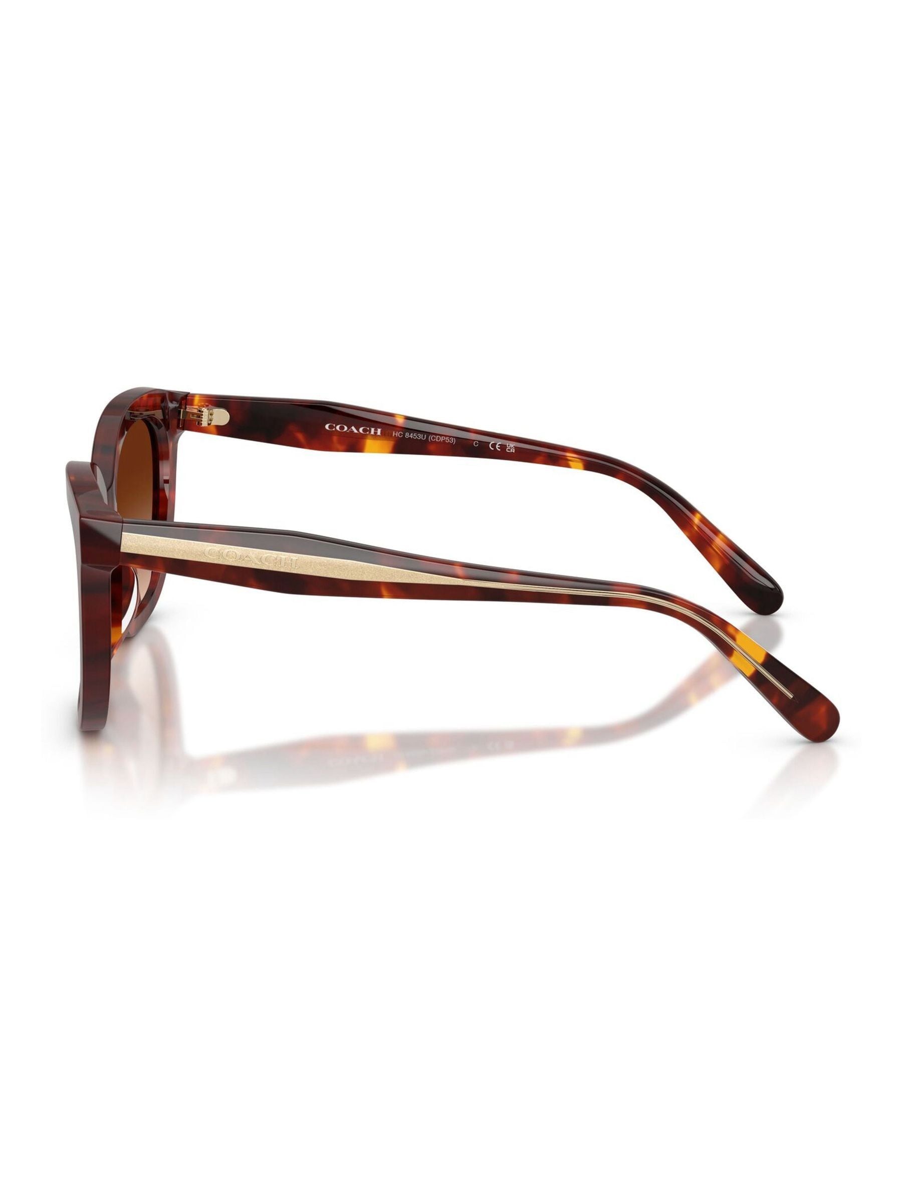 Coach brown square sunglasses with gradient lenses (British brand)