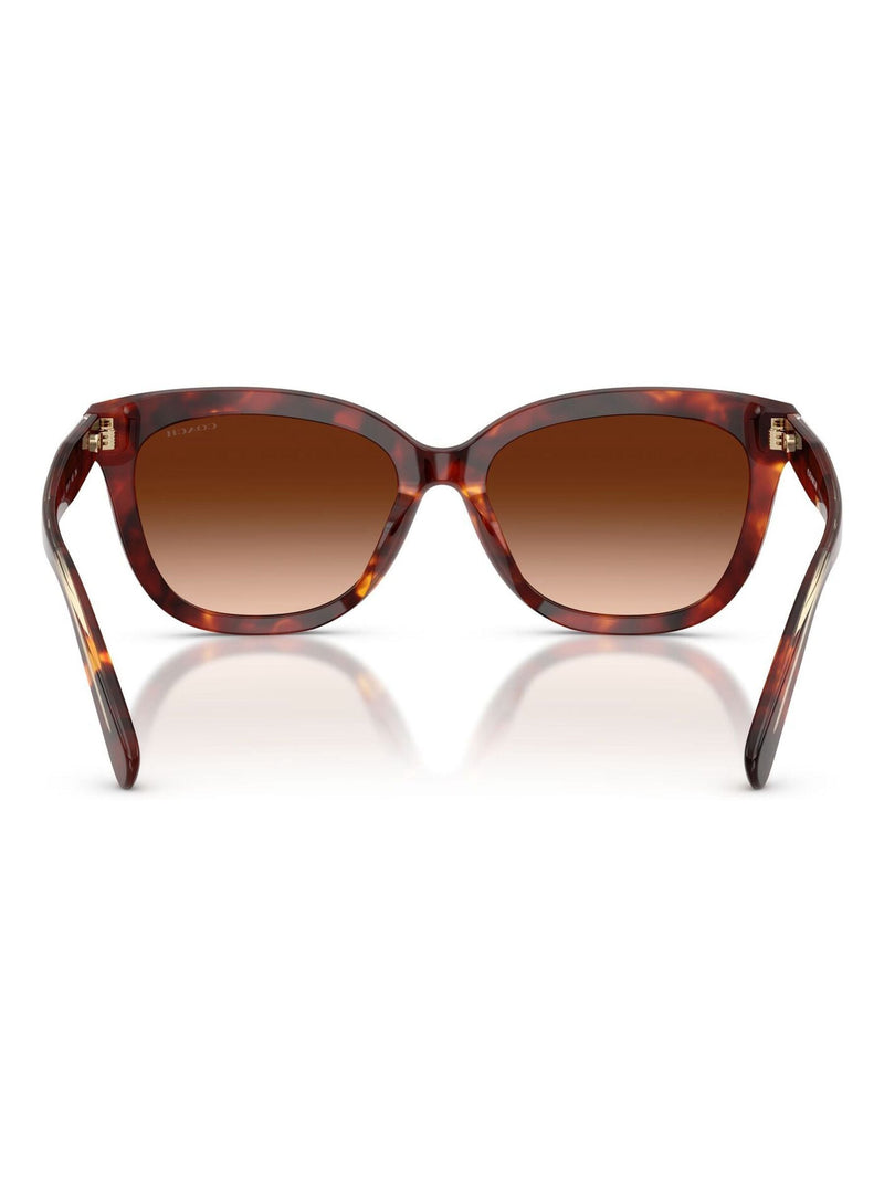 Coach brown square sunglasses with gradient lenses (British brand)