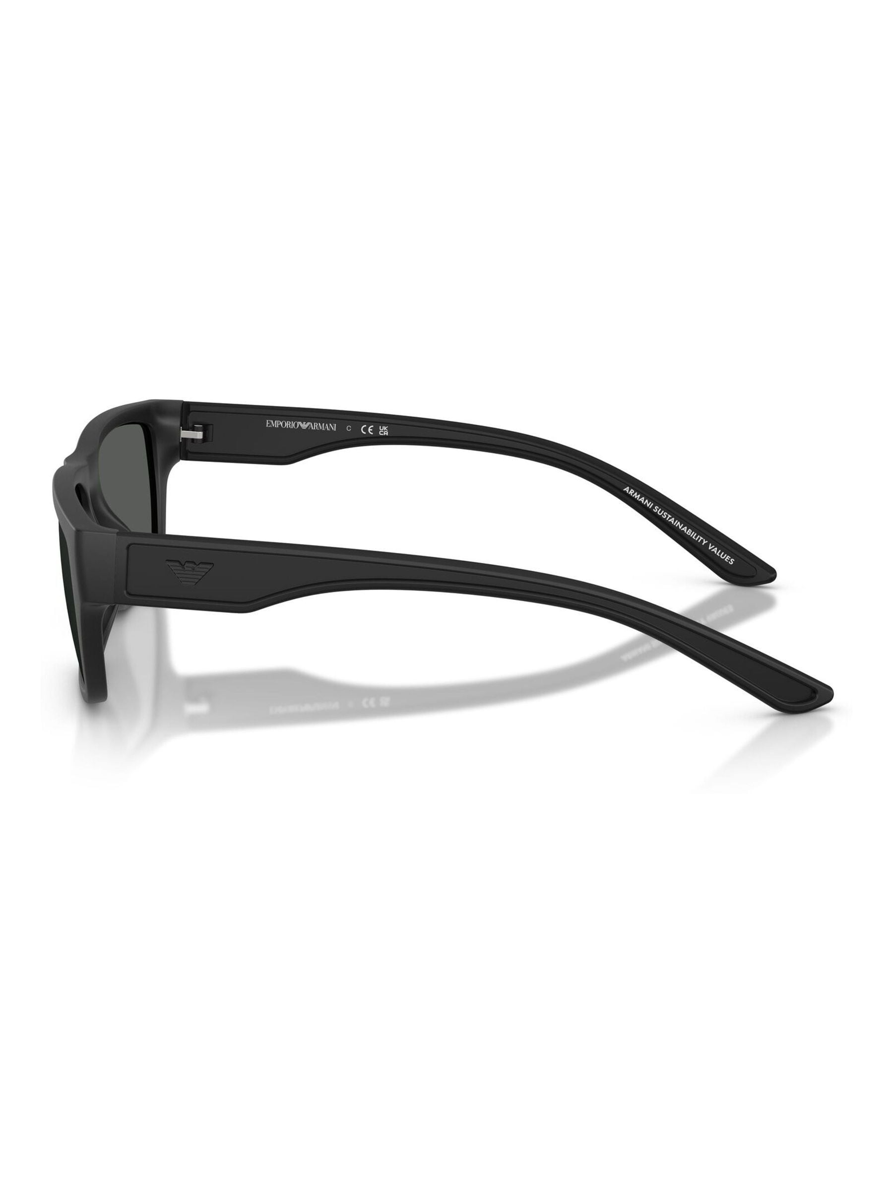 Emporio Armani black pillow sunglasses with grey lenses - British product