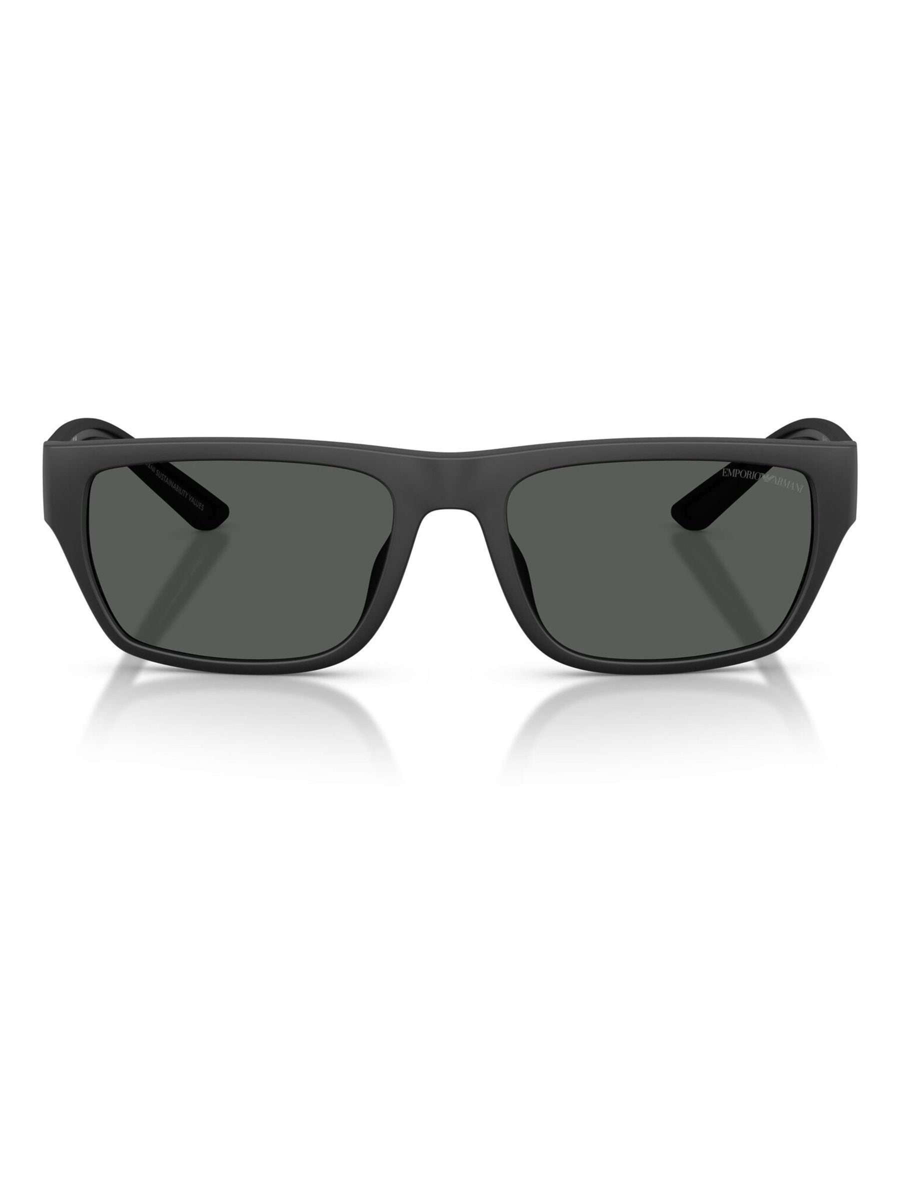 Emporio Armani black pillow sunglasses with grey lenses - British product