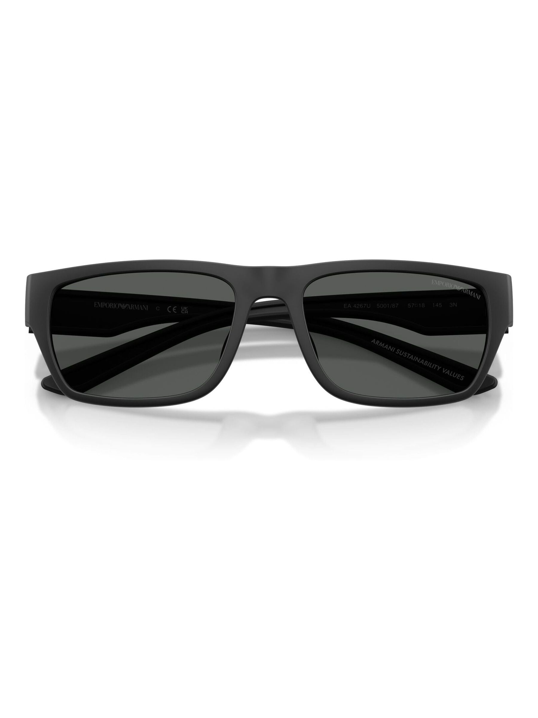 Emporio Armani black pillow sunglasses with grey lenses - British product