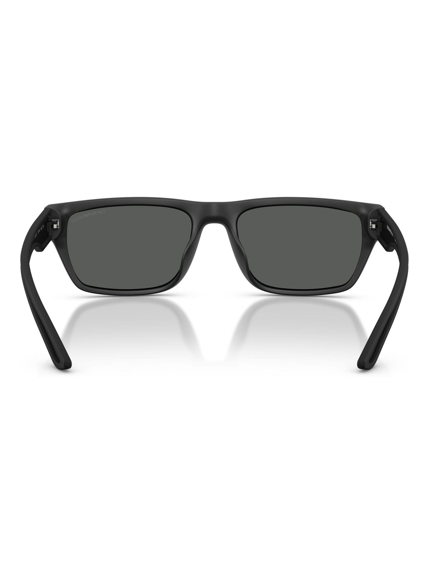 Emporio Armani black pillow sunglasses with grey lenses - British product