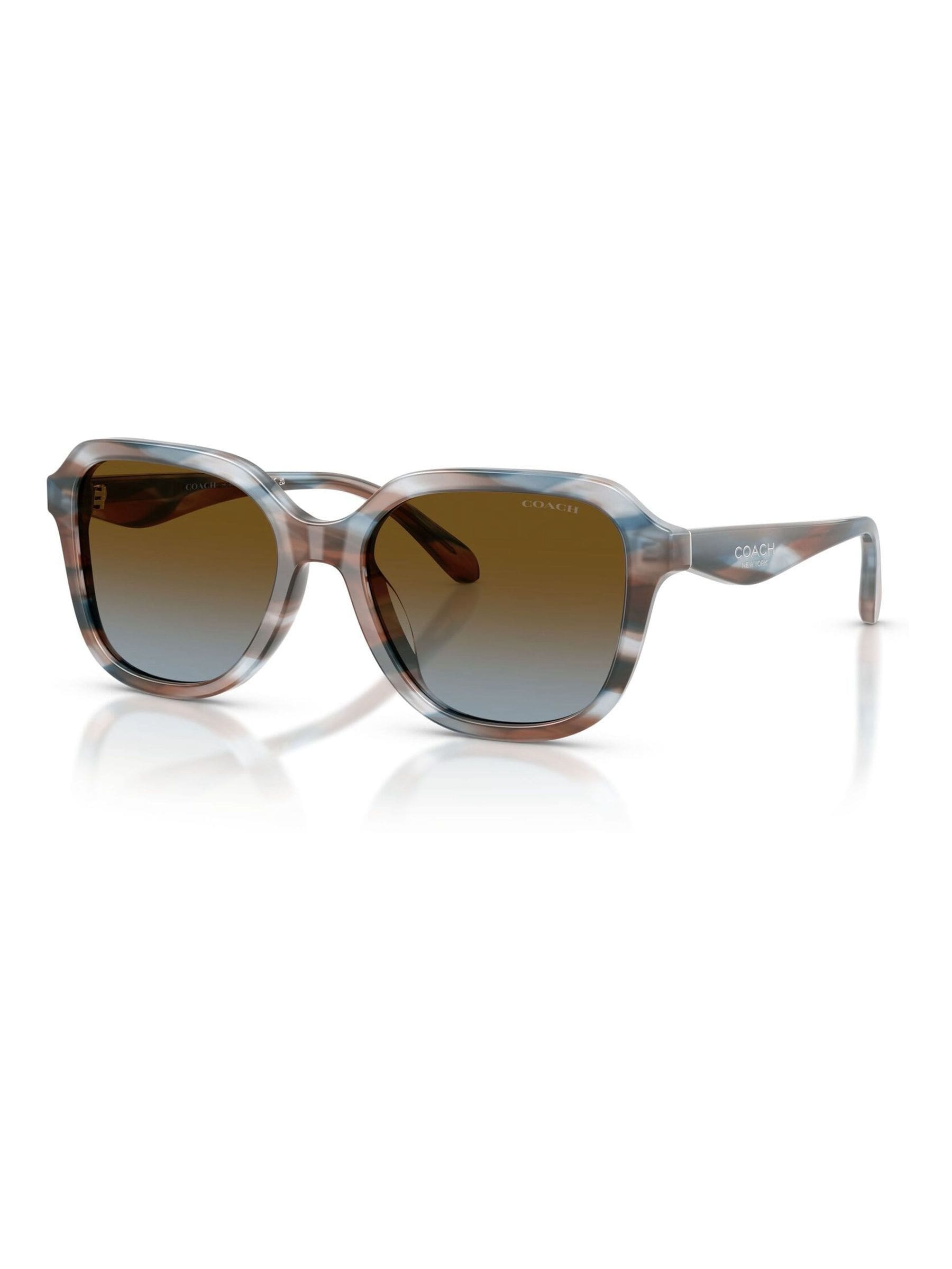 Coach CBY87 square sunglasses brown blue gradient (British brand)