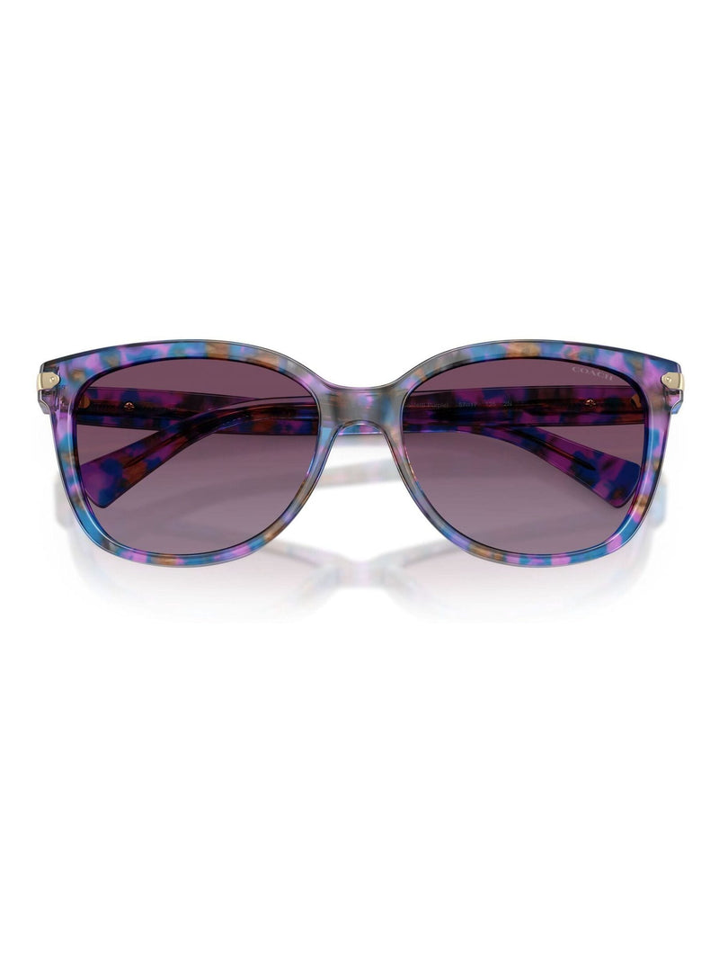 COACH cat eye sunglasses purple confetti tortoise frame - British product