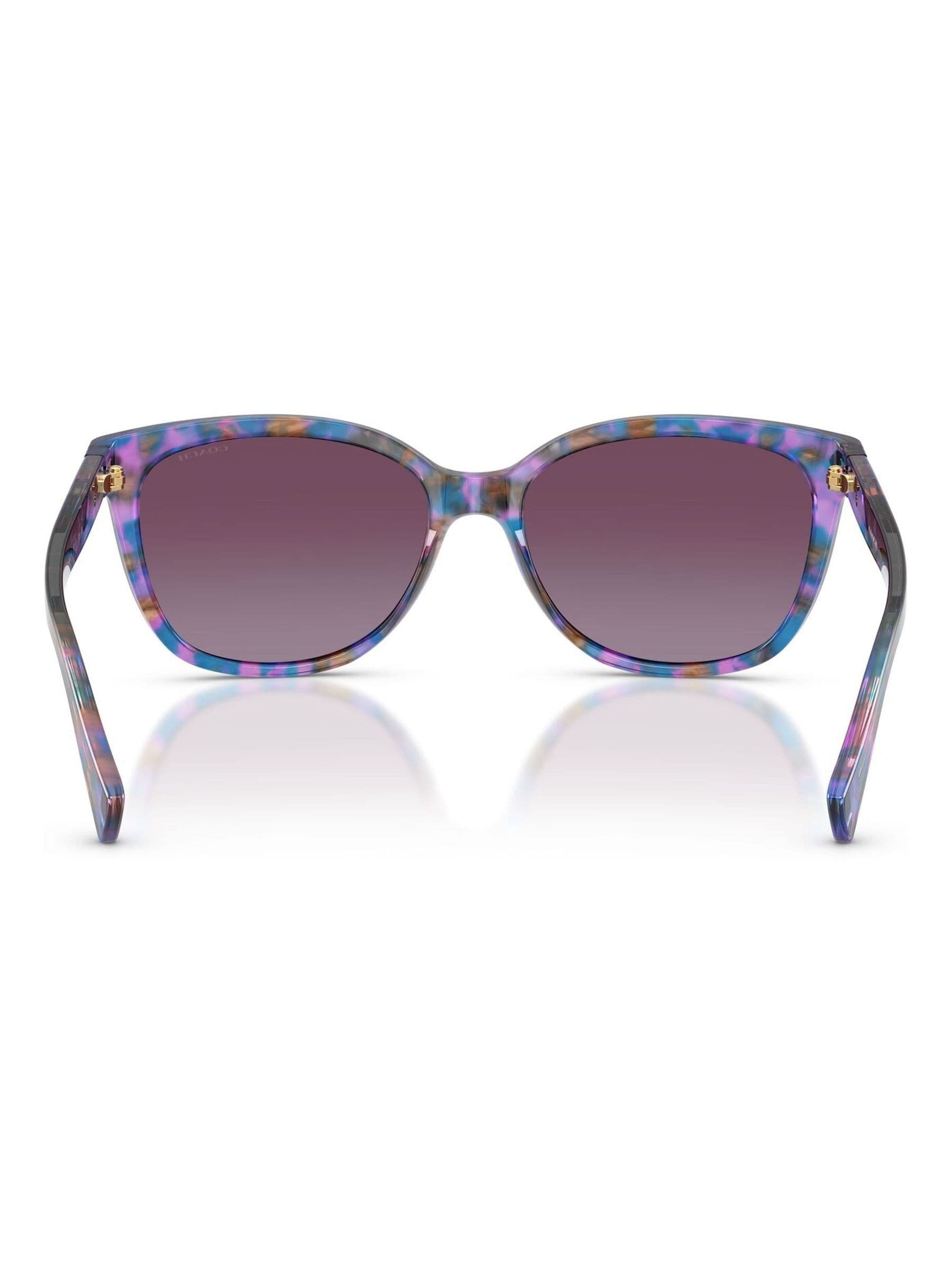 COACH cat eye sunglasses purple confetti tortoise frame - British product